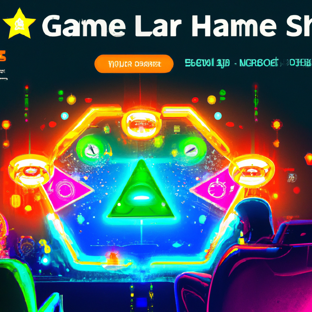 Gallery: players clustered in a neon playroom